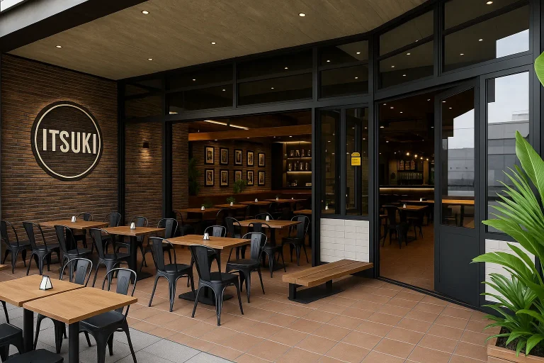 オシャレな飲食店の看板の写真