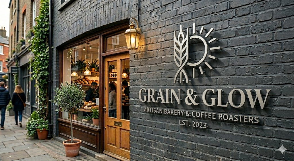 ステンレスを文字の形に素材を切り出して作る看板でお店の表情を豊かに